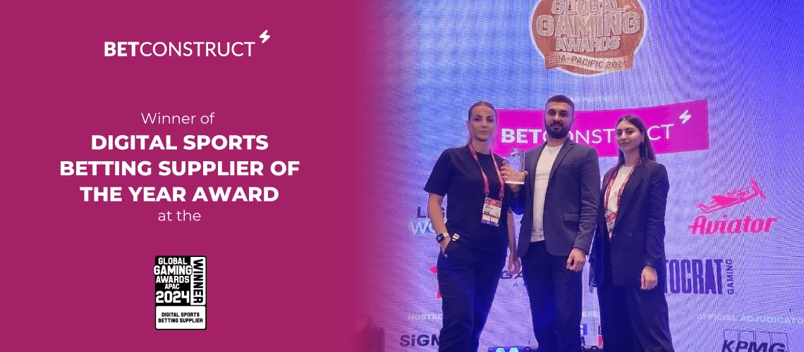 BetConstruct Wins Digital Sports Betting Supplier at Global Gaming Awards Asia-Pacific 2024